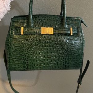 Crocodile leather handbag